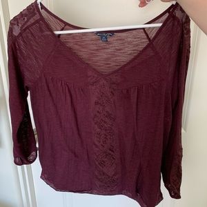 Maroon Babydoll Top